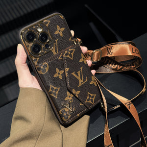 Louis Vuitton Monogram Canvas Leather Card Holder iPhone Case