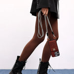 LW Embossed Leather Wallet Case with Crossbody Lanyard Strap for iPhone 12-18 Pro & Pro Max