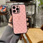 3D Monogram Embossed Leather  Case for iPhone theroxymob