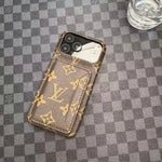 Monogram LV Leather Phone Case For iPhone 13-18 Pro & Pro Max