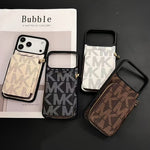 Luxury M-K-Inspired Phone Case with Card Holder For iPhone 17 / 16 / 15 / 14