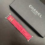 Chanel Gold Monogram 3D Embossed Leather Apple Watch Strap