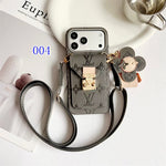 Luxury Monogram Crossbody iPhone Case with Detachable Wallet