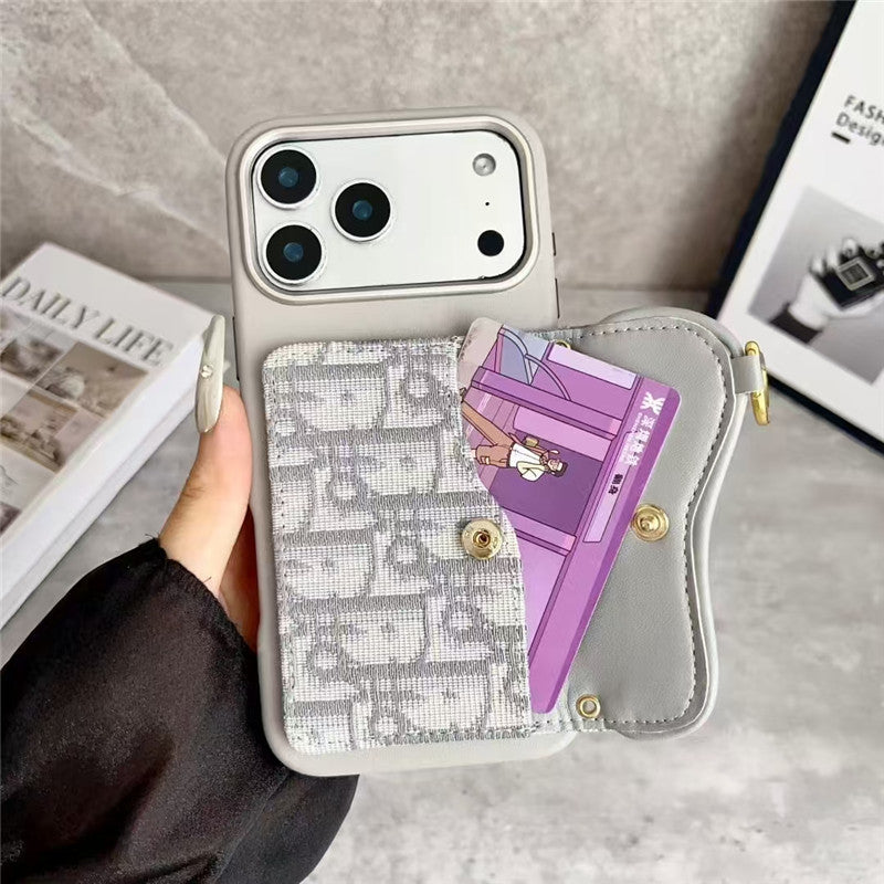 Dior Leather Phone Case With Card Holder For iPhone 17-12
