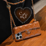 Chanel Genuine Leather Wallet Leather Crossbody Bag Apple iPhone Case Roxy New 2