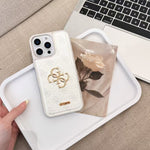 GUESS Monogram Mirror Electroplated Apple iPhone Case theroxymob