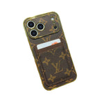 Luxury LV Phone Case with Card Holder For iPhone 12-18 Pro & Pro Max