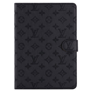 3D Embossed LV Canvas Monogram Holster Apple iPad Flip Cover With Stand Function