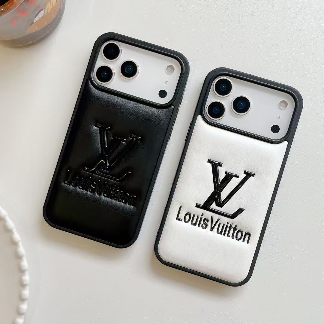 Luxury LV Leather Ultra-Slim Cover For iPhone 17/ 16 / 15 / 14