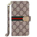 MONOGRAM CANVAS LEATHER WALLET SAMSUNG MOBILE PHONE CASE