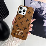 MONOGRAM LEATHER PC HARD BACK CASE FOR IPHONE Roxy New 2