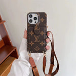 Louis Vuitton iPhone Case Card Holder Detachable Lanyard