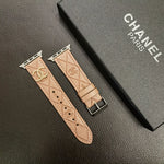 Chanel Gold Monogram 3D Embossed Leather Apple Watch Strap