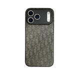 Dior Oblique Embossed Leather Case for iPhone 12-18 Pro & Pro Max