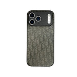 Dior Oblique Embossed Leather Case for iPhone 12-18 Series