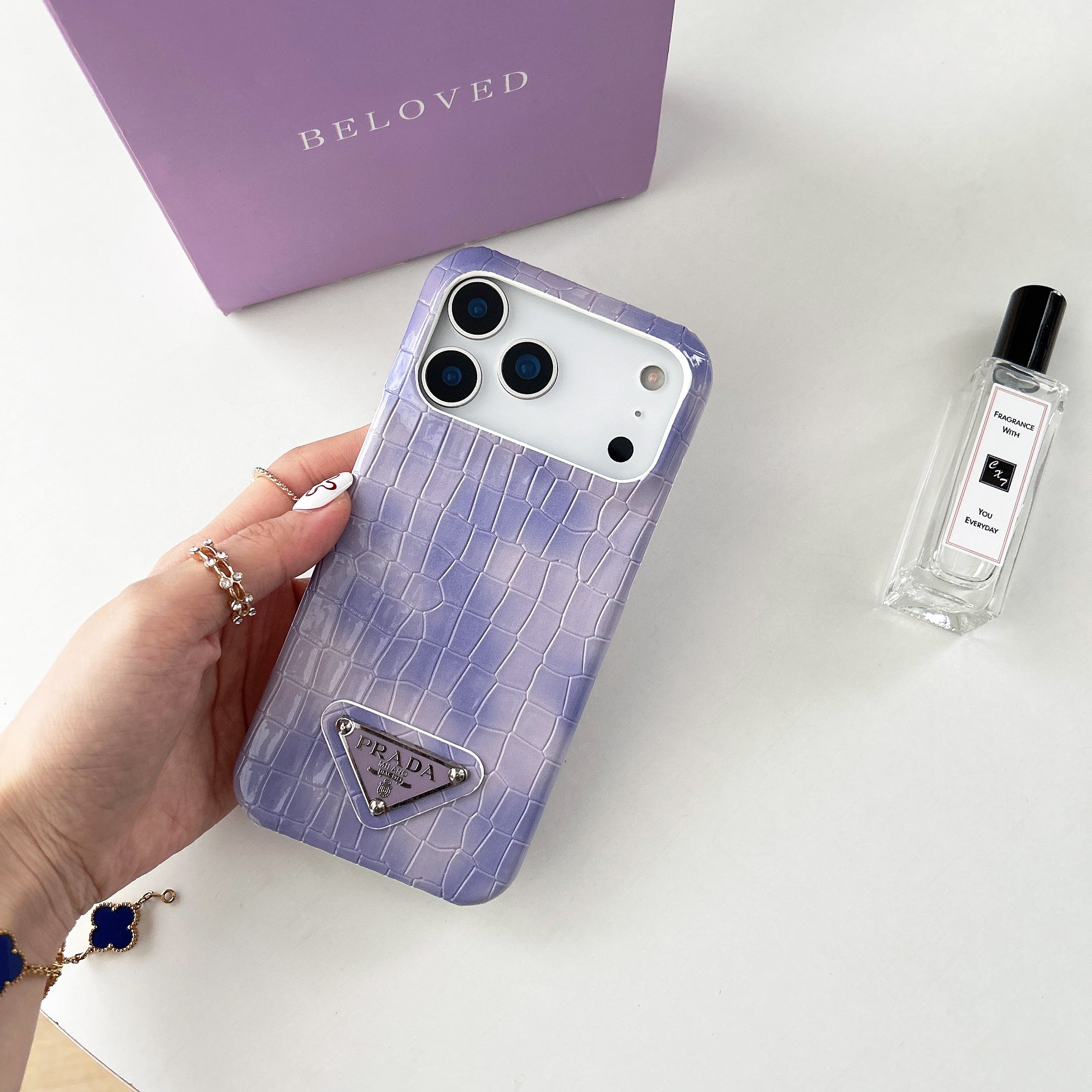 Elegant Prada Apple Phone Case For iPhone 17 / 16 / 15 / 14