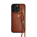 CLASSIC CELINE IPHONE CASE SINGLE CROSSBODY BROWN
