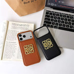 Luxury Leather Emblem iPhone Case | Premium Protection & Style