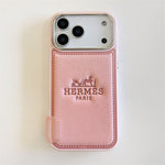 HRMS Two-Tone Leather Case with Stamped Logo for iPhone 13-18 Pro & Pro Max