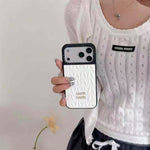 Luxury Matelassé Quilted Leather Phone Case for iPhone 13-18