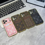 Lv Luxury Phone Case With Card Holder For iPhone 17/ 16 / 15 / 14