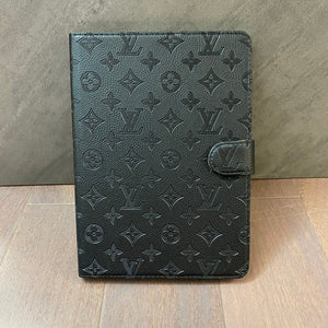 3D Embossed LV Canvas Monogram Holster Apple iPad Flip Cover With Stand Function