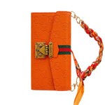 Leather Wallet with Scarf Strap For iPhone 12-18 Pro & Pro Max