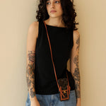 CLASSIC CELINE IPHONE CASE CROSSBODY DARK PRINT