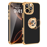 Shiny Plating Gold Slim Thin Soft TPU Rugged Bumper Shockproof Case for iPhone