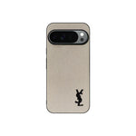 YSL Luxury Leather Case in Classic Beige For Google Pixel