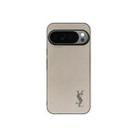 YSL Luxury Leather Case in Classic Beige For Google Pixel
