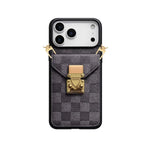 Premium Leather Monogram Phone Case For iPhone 13-18 Series