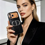 Stylish Dior iPhone Case with Mirror for iPhone 12-18 Pro & Pro Max
