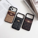Premium Card Holder Coach iPhone Case for 12-17 series