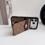 Premium Card Holder Coach iPhone Case for 12-17 series