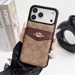 Premium Card Holder Coach iPhone Case for 12-17 series