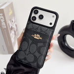 Premium Card Holder Coach iPhone Case for 12-17 series
