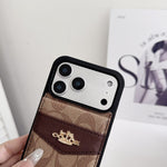 Premium Card Holder Coach iPhone Case for 12-17 series