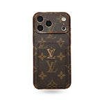 Elegant LV Leather iPhone Case with Card Holder For iPhone 13-18 Pro & Pro Max