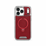 Magnetic Bracket Attraction Cowhide Leather Plating Phone Cover For iPhone 12-18 Series