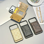 Luxury Monogram Wallet Case for iPhone 12-17 Seies