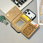 Luxury Monogram Wallet Case for iPhone 12-17 Seies