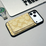 Luxury Monogram Wallet Case for iPhone 12-17 Seies