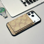 Luxury Monogram Wallet Case for iPhone 12-17 Seies