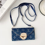 Crossbody Wallet Bag LV Style Case for iPhone 12-17 Series