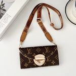 Crossbody Wallet Bag LV Style Case for iPhone 12-17 Series