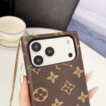 Crossbody Wallet Bag LV Style Case for iPhone 12-17 Series