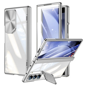 CrystalGuard Z Fold 6 Clear Camera Cover Kickstand Case