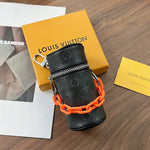 Louis Vuitton Designer Keychain Lipstick Holder Organizer Genuine Leather