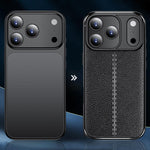Litchi Texture Shockproof TPU Phone Case For iPhone 17 / 16 / 15 / 14